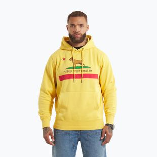 Hanorac pentru bărbați  Pitbull California Flag Hooded Sweatshirt washed yellow