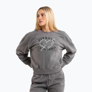 Bluză pentru femei  Pitbull Manzanita Heart Crewneck Sweatshirt washed grey