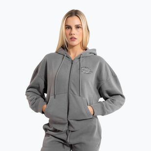 Hanorac pentru femei  Pitbull Manzanita Heart Hooded Zip Sweatshirt washed grey