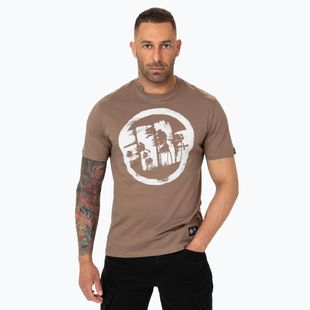 Tricou pentru bărbați Pitbull Logo Palms brown savana