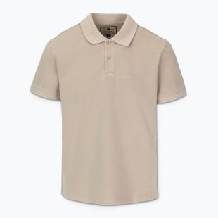 Tricou polo pentru bărbați Pitbull Washed Polo pale sand