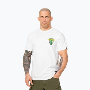 Tricou pentru bărbați Pitbull BJJ FIGHT DVSN white
