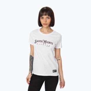 Tricou pentru femei Pitbull Santa Muerte Rose white