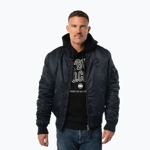 Geacă pentru bărbați Pitbull Hacket Washed Bomber dark navy