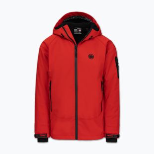 Geacă de iarnă pentru bărbați Pitbull Padded Rockfish Hooded fluo/red