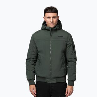Geacă de iarnă pentru bărbați Pitbull Balboa 2 Hooded dark green