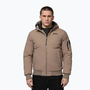 Geacă de iarnă pentru bărbați Pitbull Balboa 2 Hooded dark sand