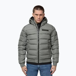 Geacă de iarnă pentru bărbați Pitbull Dillon Quilted Hooded dusty salvia