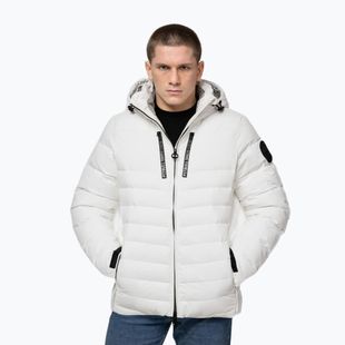 Geacă de iarnă pentru bărbați Pitbull Crestline Padded Hooded off white