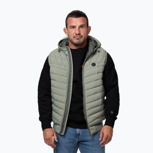 Vestă pentru bărbați Pitbull Naylor Padded Hooded dusty salvia
