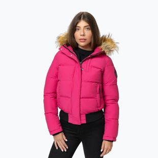Geacă de iarnă pentru femei Pitbull Azalea Quilted Hooded raspberry red