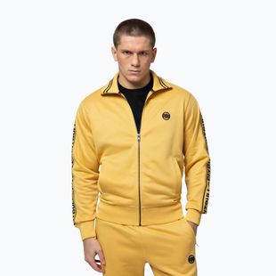 Bluză pentru bărbați Pitbull Trackjacket Tape Logo Terry Group pale yellow