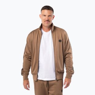 Bluză pentru bărbați Pitbull Trackjacket Tape Logo Terry Group coyote brown