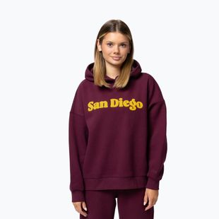 Bluză pentru femei Pitbull San Diego Hooded grape wine