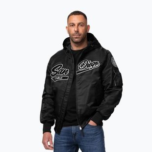 Geacă pentru bărbați Pitbull Aero Flight Hooded black