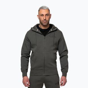 Bluză pentru bărbați Pitbull Sampson Hooded Zip Sweatshirt grey/green