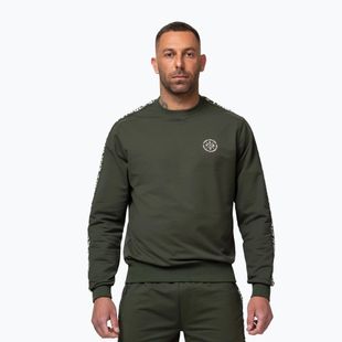 Bluză pentru bărbați Pitbull Tape Parker Crewneck old green