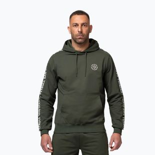 Bluză pentru bărbați Pitbull Tape Parker Hooded old green