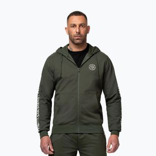 Bluză pentru bărbați Pitbull Tape Parker Hooded Zip old green