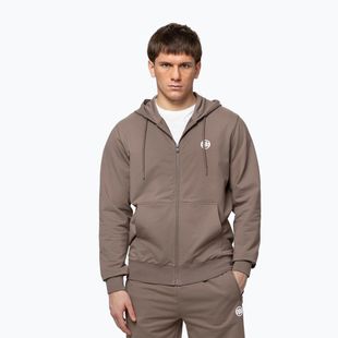 Bluză pentru bărbați Pitbull Nugget Small Logo Hooded Zip brown savana