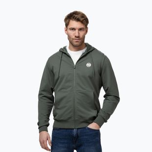 Bluză pentru bărbați Pitbull Nugget Small Logo Hooded Zip sage green