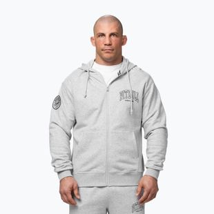 Bluză pentru bărbați Pitbull Badger Hooded Zip grey/melange