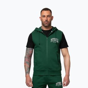 Bluză pentru bărbați Pitbull Badger Hooded Vest Zip hunter green
