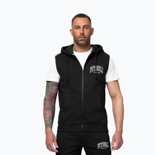 Bluză pentru bărbați Pitbull Badger Hooded Vest Zip black