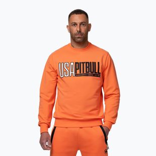 Bluză pentru bărbați Pitbull USA Crewneck Sweatshirt fluo orange