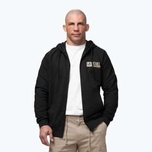 Bluză pentru bărbați Pitbull USA Hooded Zip black