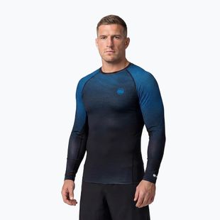 Rashguard cu mânecă lungă pentru bărbați Pitbull Belt Rashguard blue