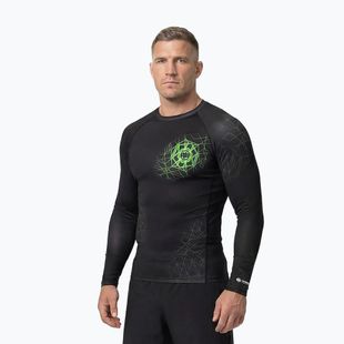 Rashguard cu mânecă lungă pentru bărbați Pitbull Ray Rashguard fluo green