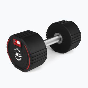 Ganteră cauciucată Body Sculpture TPU BW 133 14 kg black
