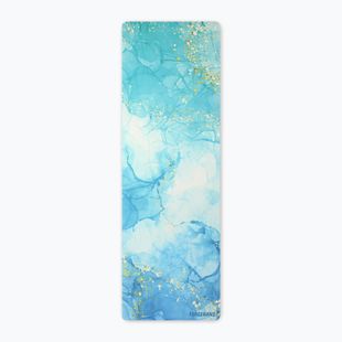 Covoraș de yoga/fitness FORCEBAND Gold Blue 4 mm blue/gold