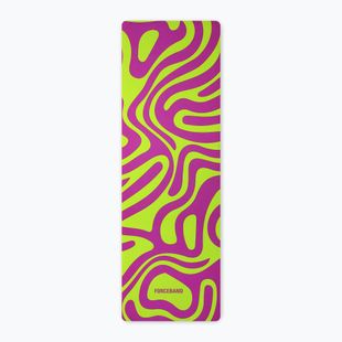 Covoraș de yoga/fitness FORCEBAND Abstract Violet 4 mm violet/lime