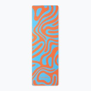 Covoraș de yoga/fitness FORCEBAND Abstract Orange 4 mm orange/blue