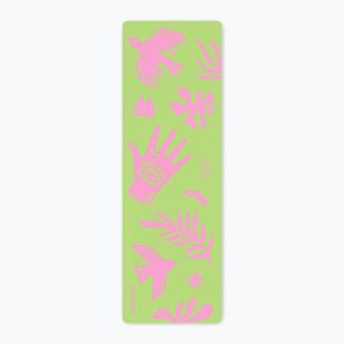 Covoraș de yoga/fitness FORCEBAND Energy Pistachio 4 mm pistachio/pink