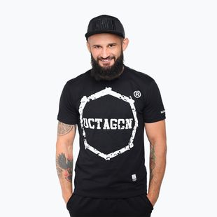 Tricou pentru bărbați Octagon Teeth negru