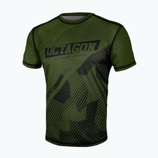 Tricou pentru bărbați Octagon Broken Line olive