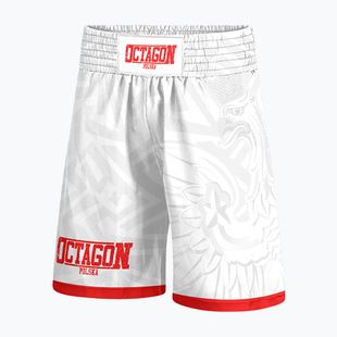 Pantaloni scurți de box pentru bărbați Octagon Polska Biało Czerwony white