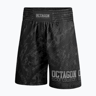 Pantaloni scurți de box pentru bărbați Octagon Geo Grunge black