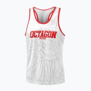 Tank top bărbătesc Octagon Biało-Czerwony white