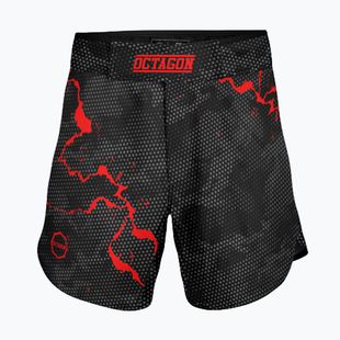 Pantaloni scurți de antrenament pentru bărbați Octagon Marble Camo MMA camo red