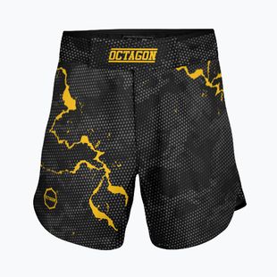 Pantaloni scurți de antrenament pentru bărbați Octagon Marble Camo MMA camo yellow