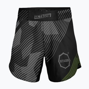 Pantaloni scurți de antrenament pentru bărbați Octagon Broken Line MMA black