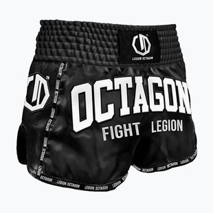 Pantaloni scurți de antrenament Octagon Kickboxing/Muay Thai Legion Fight Legion Premium black/white