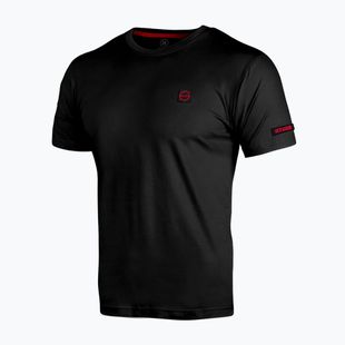 Tricou pentru bărbați Octagon Small Logo black/red