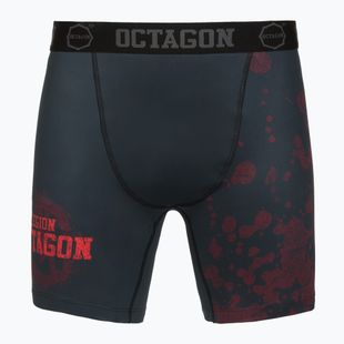 Pantaloni scurți de antrenament pentru bărbați Octagon Legion Grunge negru/roșu