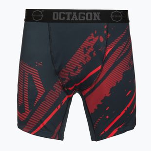 Pantaloni scurți de antrenament pentru bărbați Octagon Legion Escape black/red