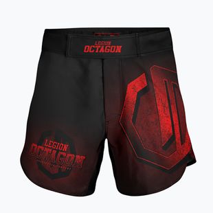 Pantaloni scurți de antrenament pentru bărbați Octagon Legion Conquest black/red